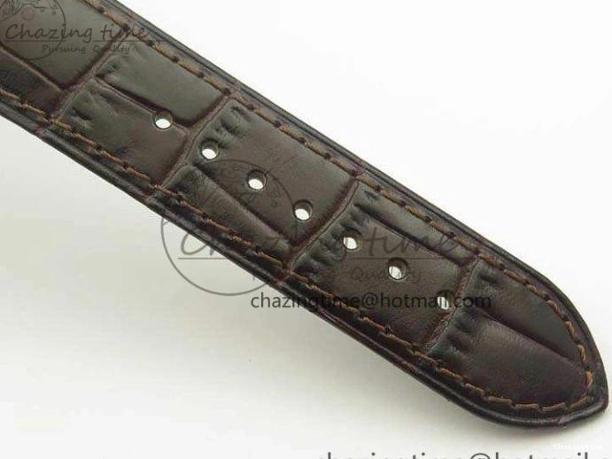 0310 FashionForward De Ville Prestige Real Power Reserve SS TW 1:1 Best Edition White Dial SS Markers On Leather Strap A 8095